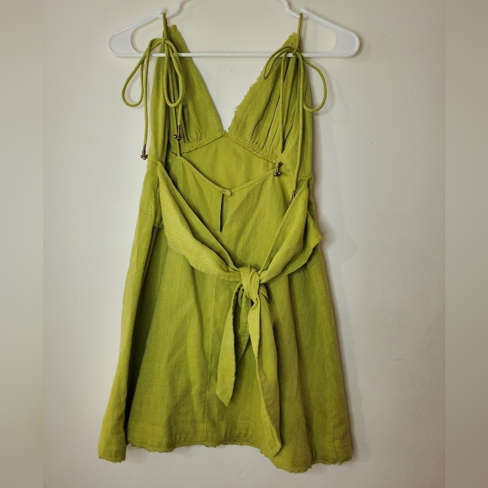 Free People Turnin Heads Mini Dress Size Extra Small Bratz Green - Picture 4 of 11
